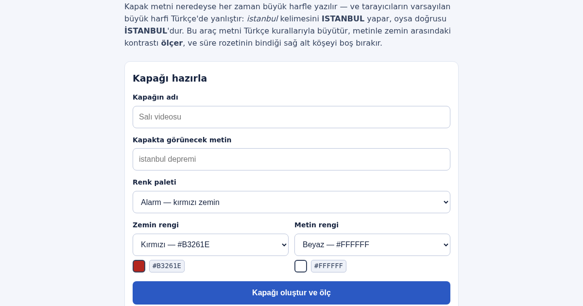 Türkçe Kapak Metni: Doğru Büyük Harf, Kontrast ve Mobil Güvenli Alan